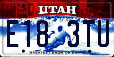 UT license plate E183TU