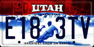 UT license plate E183TV