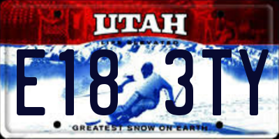 UT license plate E183TY