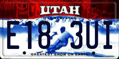 UT license plate E183UI