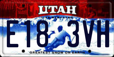 UT license plate E183VH