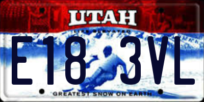 UT license plate E183VL