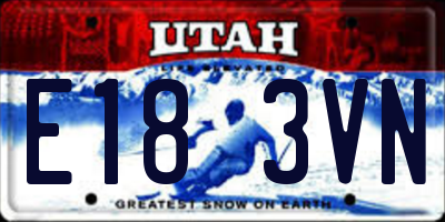 UT license plate E183VN