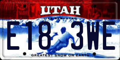 UT license plate E183WE