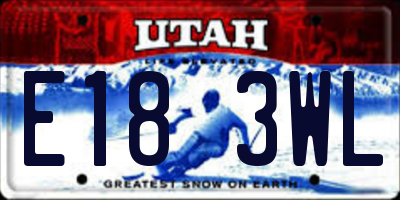 UT license plate E183WL