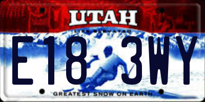 UT license plate E183WY
