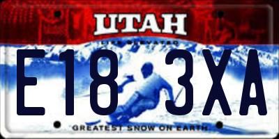 UT license plate E183XA