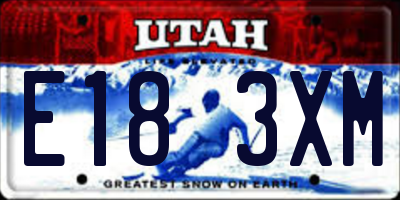 UT license plate E183XM