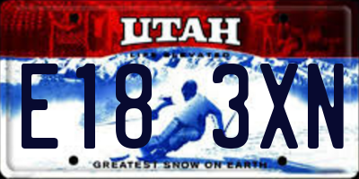 UT license plate E183XN