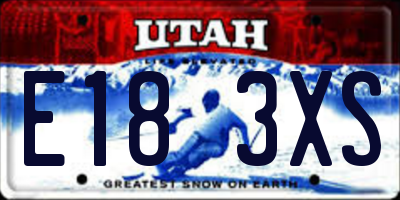UT license plate E183XS