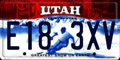 UT license plate E183XV