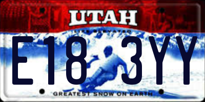 UT license plate E183YY