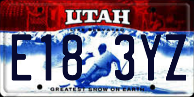 UT license plate E183YZ