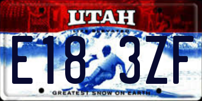 UT license plate E183ZF