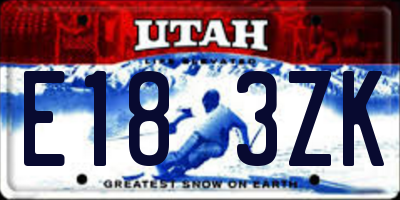 UT license plate E183ZK