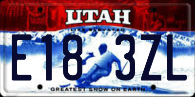 UT license plate E183ZL