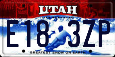 UT license plate E183ZP
