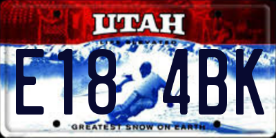 UT license plate E184BK