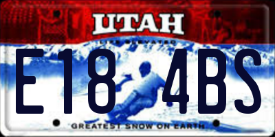 UT license plate E184BS