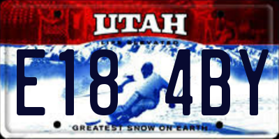 UT license plate E184BY