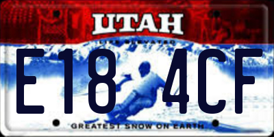 UT license plate E184CF