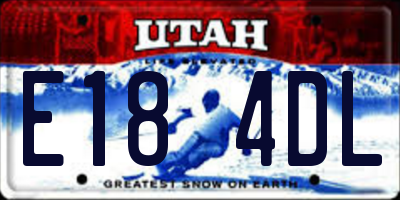 UT license plate E184DL
