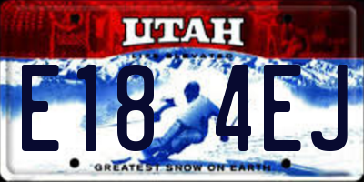 UT license plate E184EJ