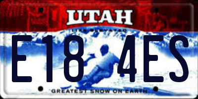 UT license plate E184ES
