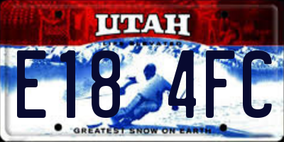 UT license plate E184FC