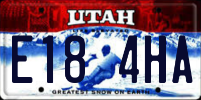 UT license plate E184HA