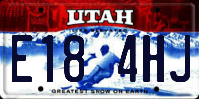 UT license plate E184HJ