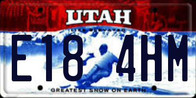 UT license plate E184HM