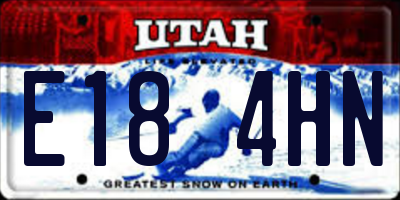UT license plate E184HN