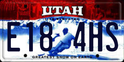 UT license plate E184HS