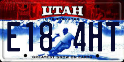 UT license plate E184HT