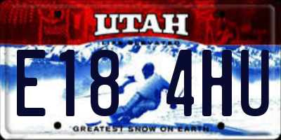 UT license plate E184HU
