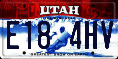 UT license plate E184HV