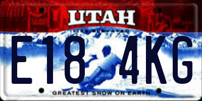 UT license plate E184KG