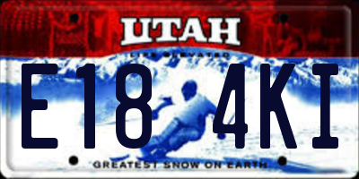 UT license plate E184KI