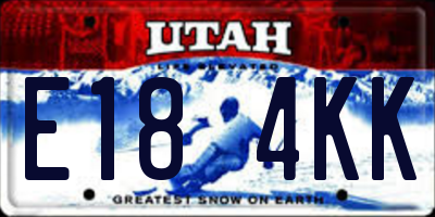 UT license plate E184KK