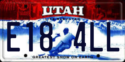 UT license plate E184LL