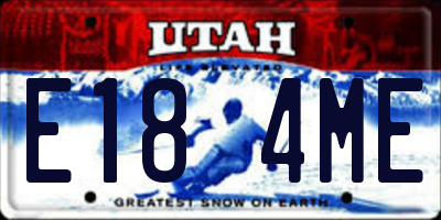 UT license plate E184ME