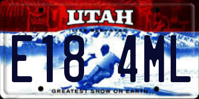 UT license plate E184ML