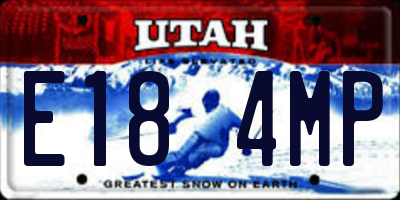 UT license plate E184MP