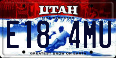 UT license plate E184MU