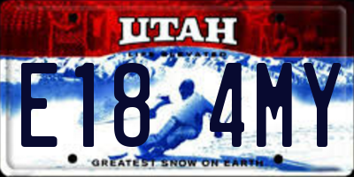 UT license plate E184MY