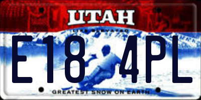 UT license plate E184PL