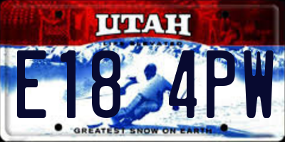 UT license plate E184PW
