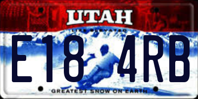 UT license plate E184RB