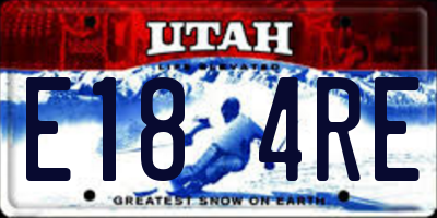 UT license plate E184RE
